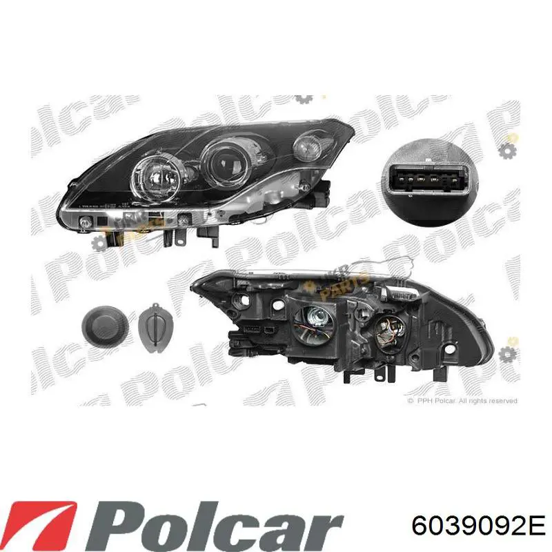 Фара ліва 6039092E Polcar