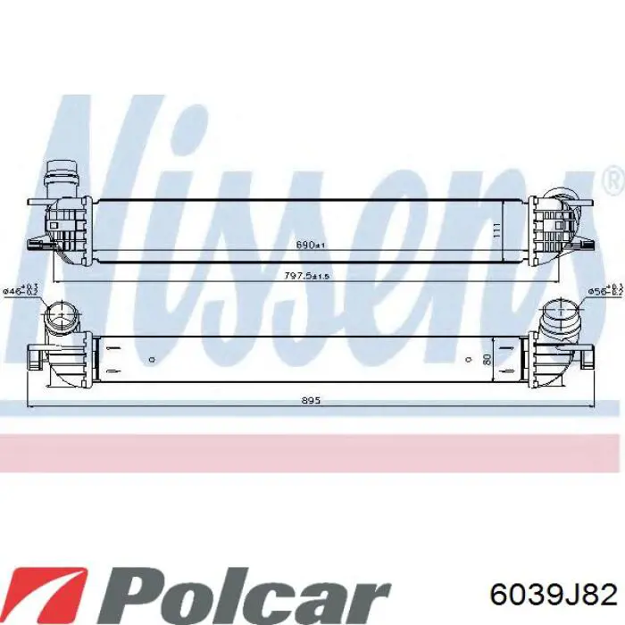 6039J82 Polcar Охолоджувач наддувочного повітря