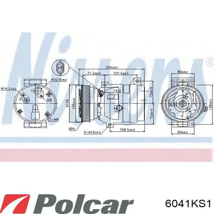 Купити 6041KS1 Polcar Компресор кліматичної установки