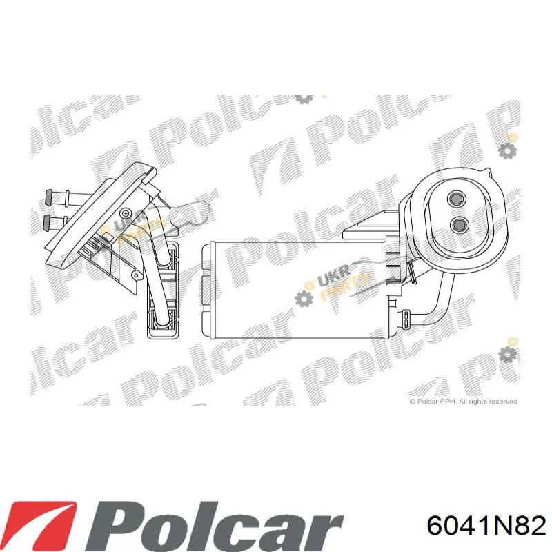 6041N82 Polcar радіатор пічки (обігрівача)