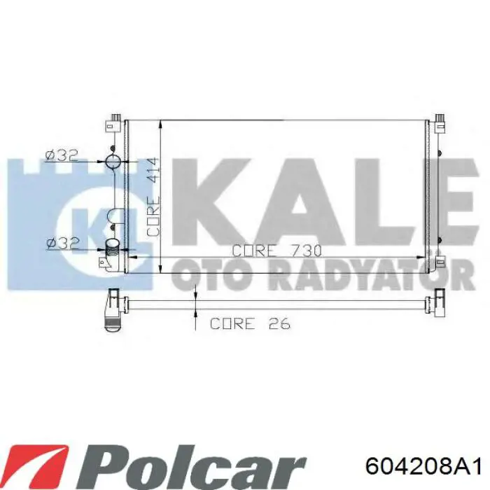 Радіатор 604208A1 Polcar