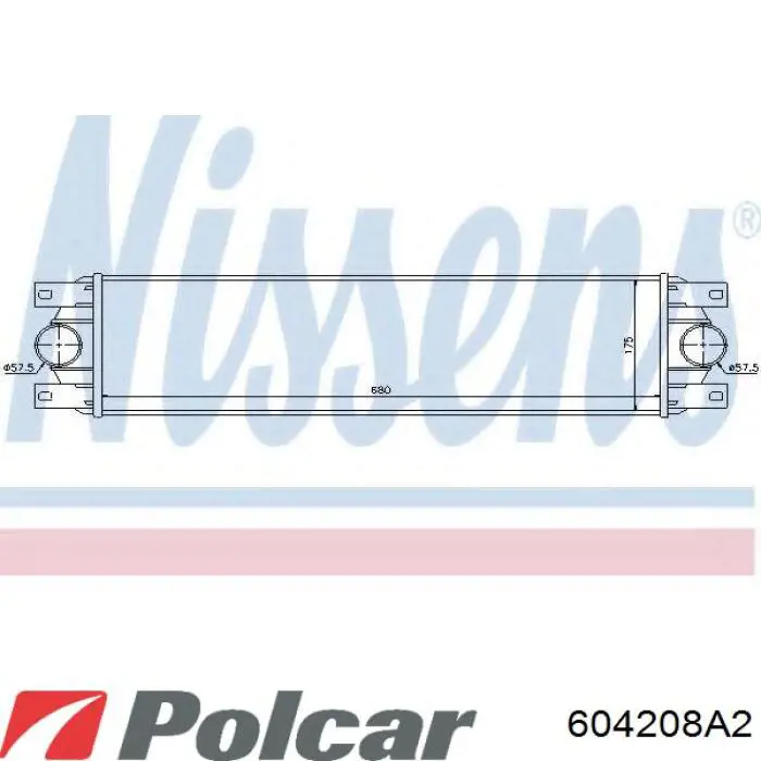604208A2 Polcar Радіатор охолодження двигуна