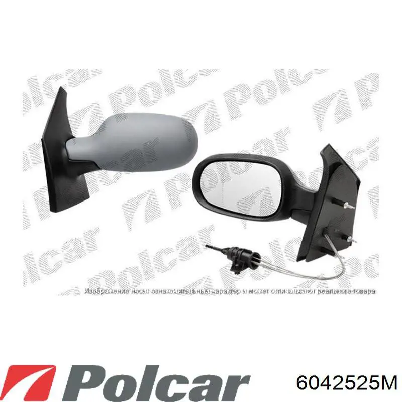 Праве бічне дзеркало Polcar 6042525M ціна, від 62.66 USD