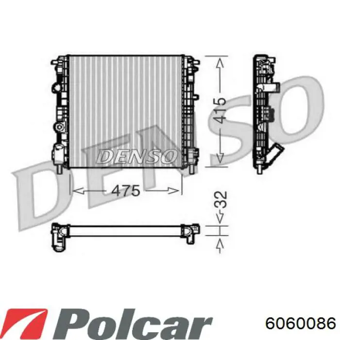Радіатор 6060086 Polcar