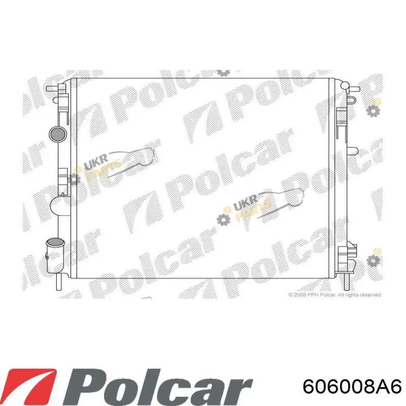 606008A6 Polcar Радіатор охолодження двигуна