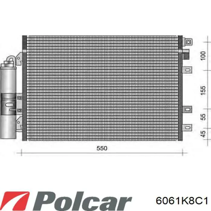 6061K8C1 Polcar радіатор кондиціонера