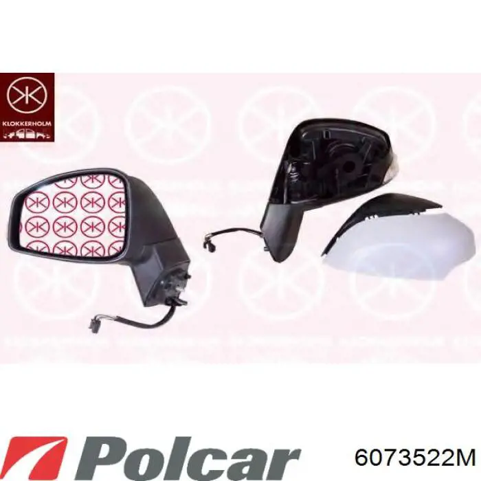 6073522M Polcar Праве дзеркало заднього виду