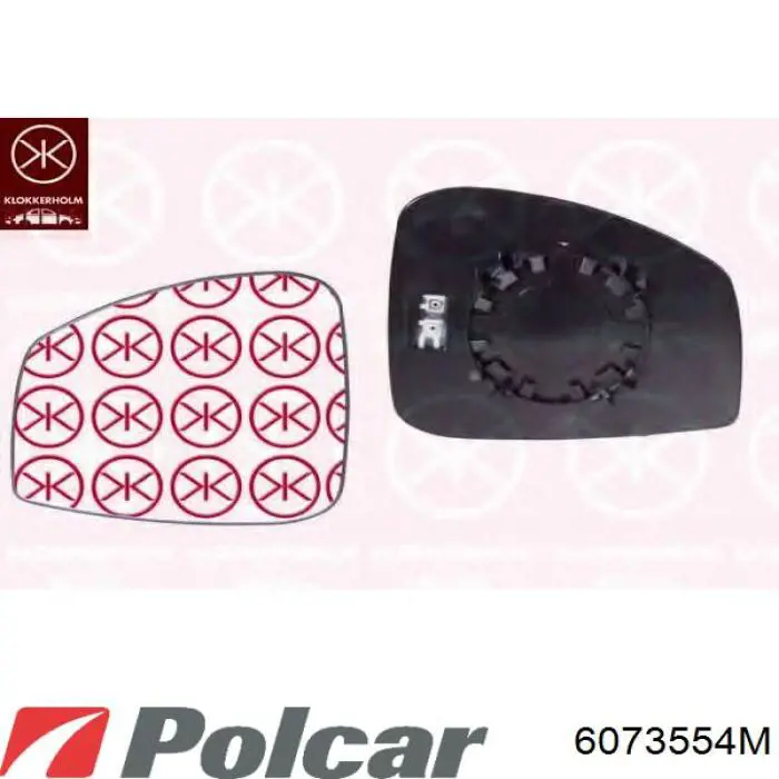 6073554M Polcar Дзеркальний елемент правий