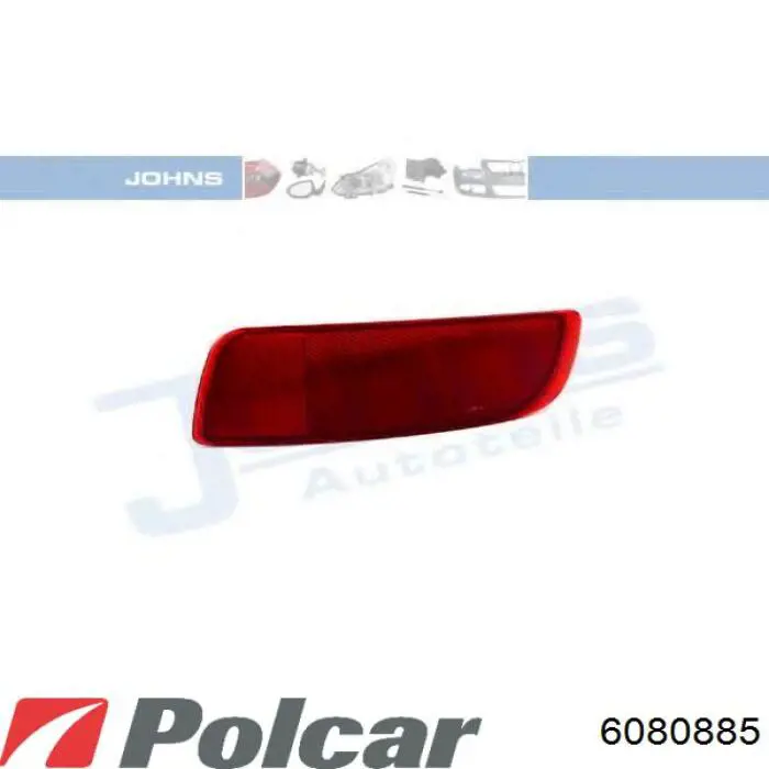 Купити 6080885E Polcar Відбивач бампера заднього правий