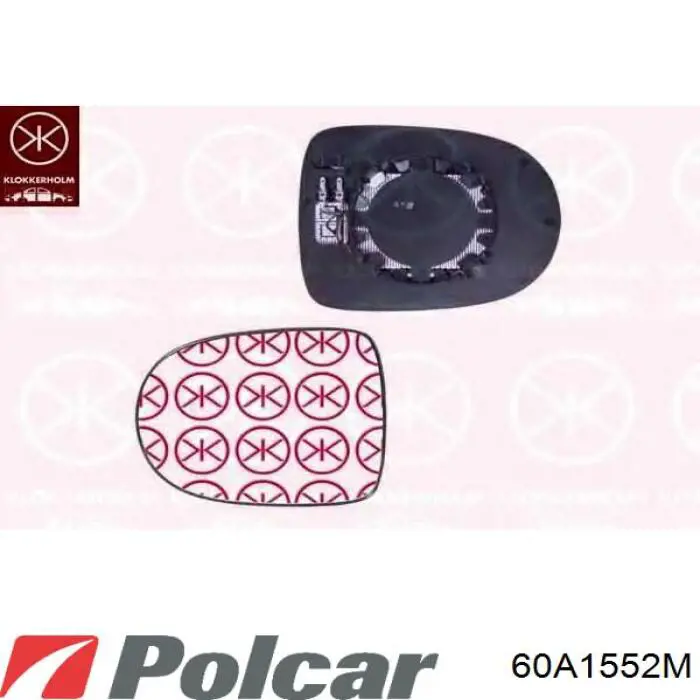 Дзеркальний елемент лівого дзеркала заднього виду Polcar 6064542E ціна, від 7.97 USD