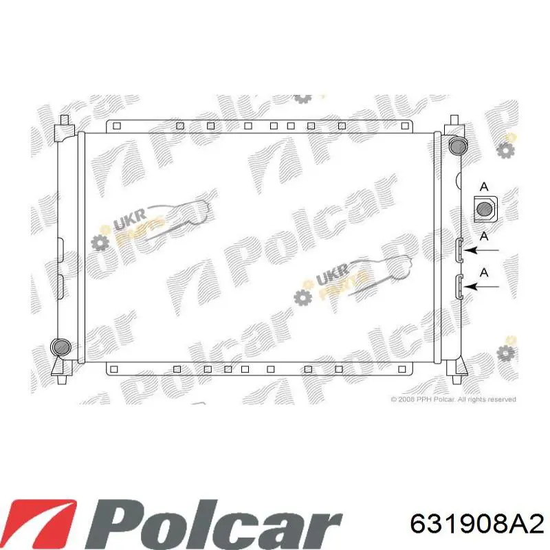 631908A2 Polcar Радіатор охолодження двигуна