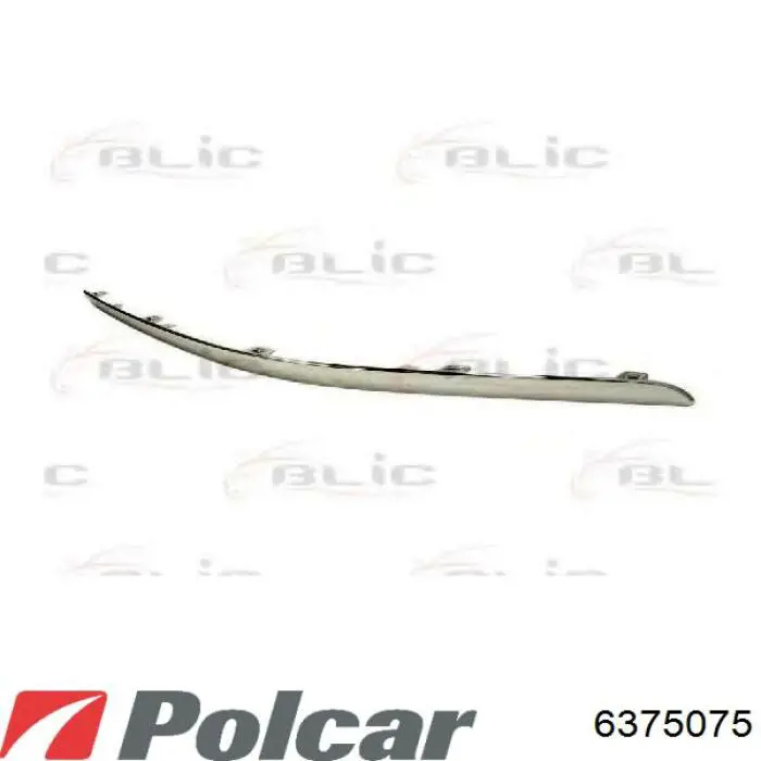 6375075 Polcar Молдинг переднього бампера, лівий