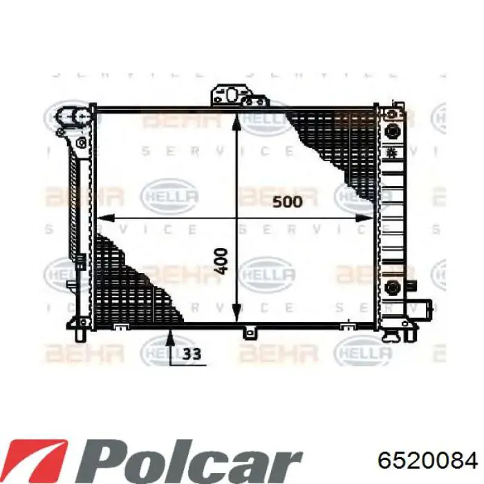 6520084 Polcar радіатор охолодження двигуна