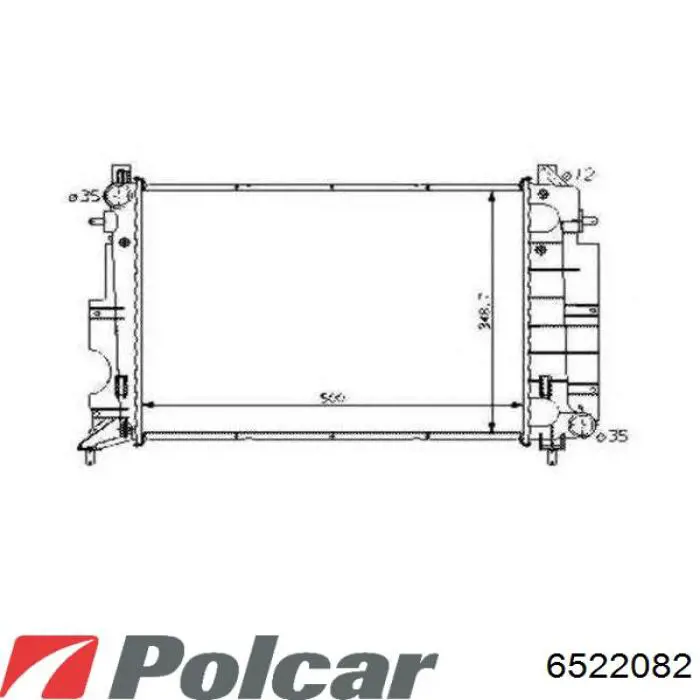 6522082 Polcar Радіатор охолодження двигуна