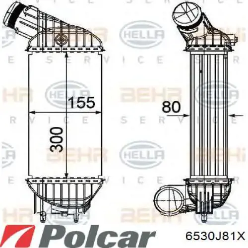 Радіатор интеркуллера 6530J81X Polcar