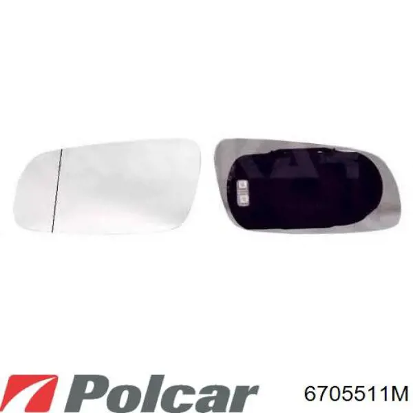 Ліве бічне дзеркало Polcar 6705511M ціна, від 30.13 USD