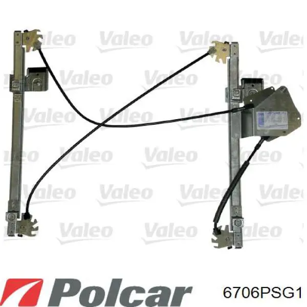 Склопідйомник передньої лівої двері 6706PSG1 Polcar