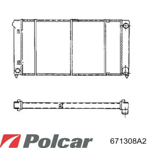 Купити 671308A2 Polcar Радіатор двигуна
