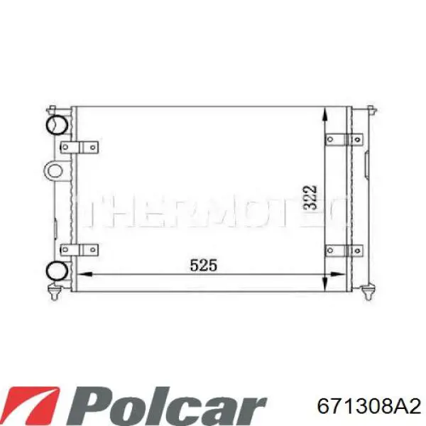Радіатор основний Polcar 671308A2 ціна, від 41.62 USD