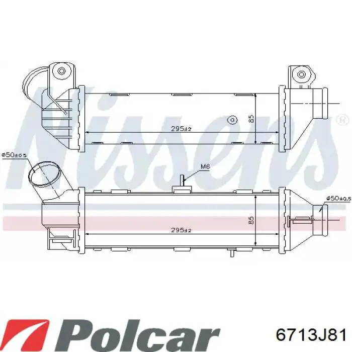 Купити 6713J81 Polcar Радіатор интеркуллера
