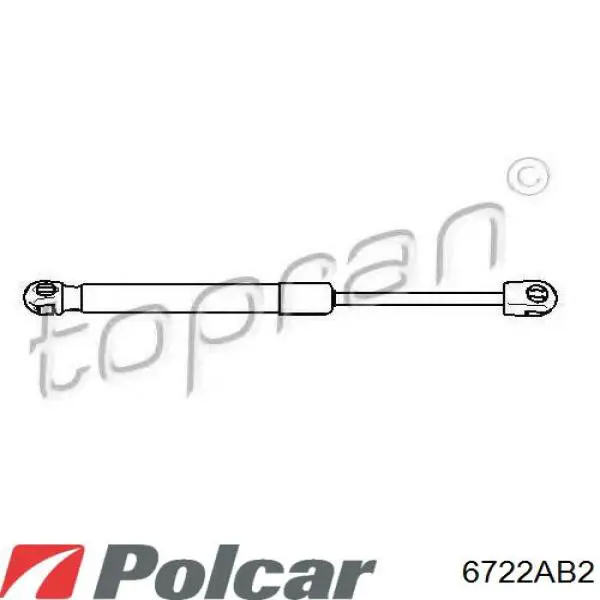 Амортизатор кришки багажника/ двері 3/5-ї задньої 6722AB2 Polcar