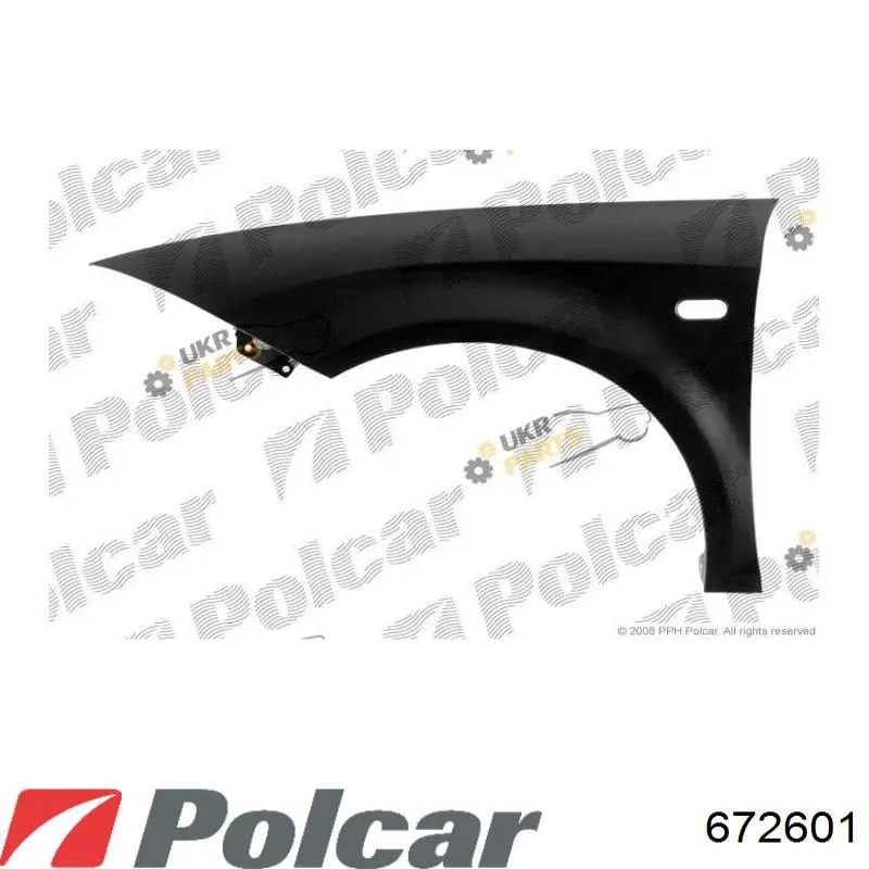 672601 Polcar Переднє ліве крило