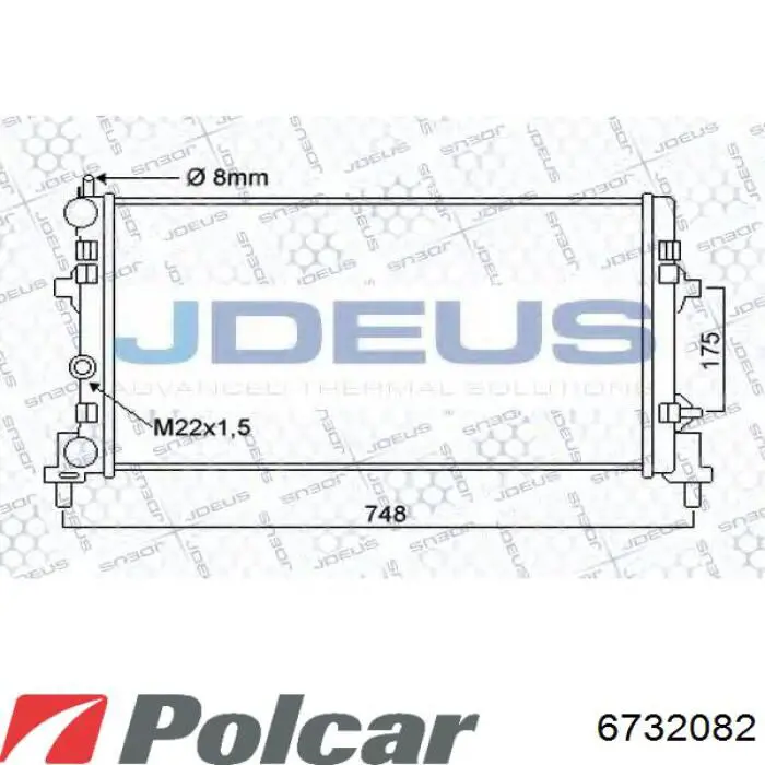 Радіатор 6732082 Polcar