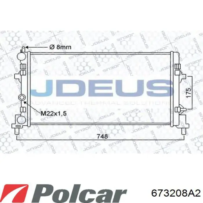 Купити 673208A2 Polcar Радіатор двигуна