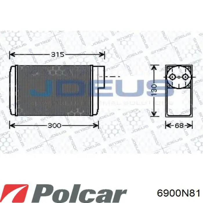 Радіатор пічки (обігрівача) AVA FP64N166AV ціна, від 22.41 USD