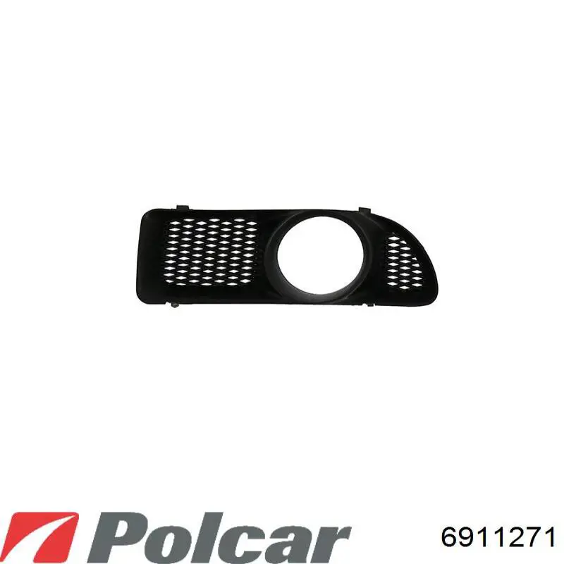 Заглушка/ решітка протитуманних фар бампера переднього, ліва 6911271 Polcar