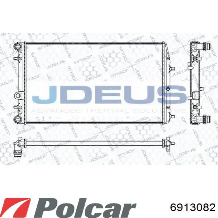 Купити 6913082 Polcar Радіатор двигуна
