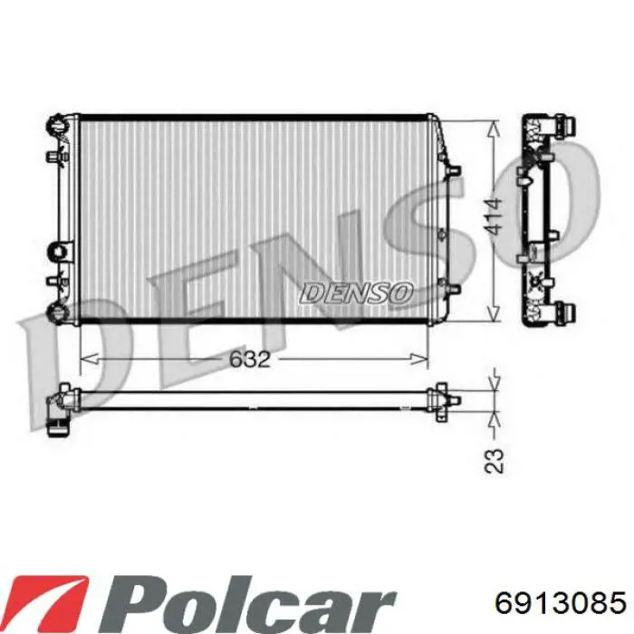 6913085 Polcar радіатор охолодження двигуна