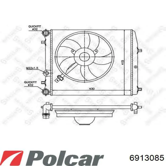 Купити BM841 Magneti Marelli Радіатор двигуна