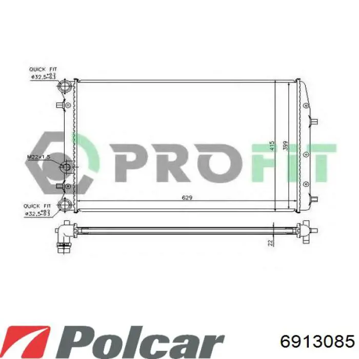 Радіатор основний AVA VNA2374 ціна, від 42.99 USD