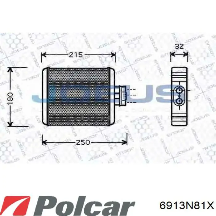 6913N81X Polcar радіатор пічки (обігрівача)