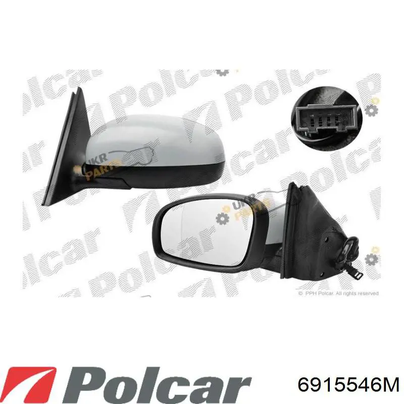 Скло дзеркала заднього виду, лівого Autotechteile 3857055 ціна, від 8.71 USD