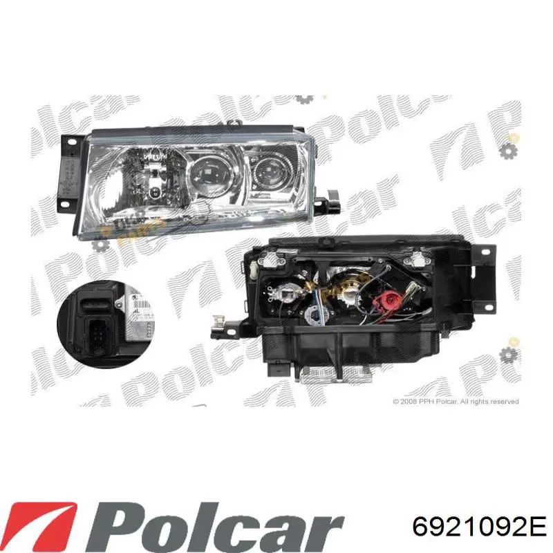 Фара ліва 6921092E Polcar