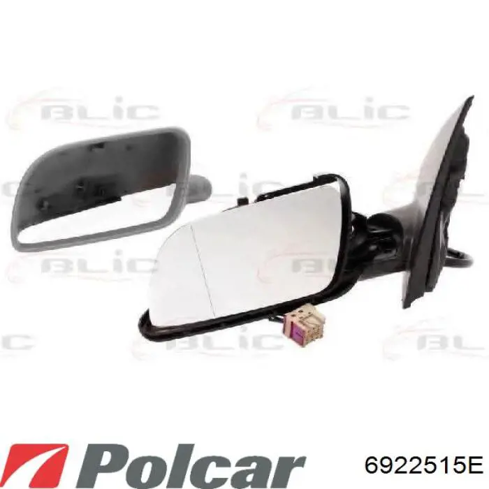 Ліве бокове дзеркало 6922515E Polcar