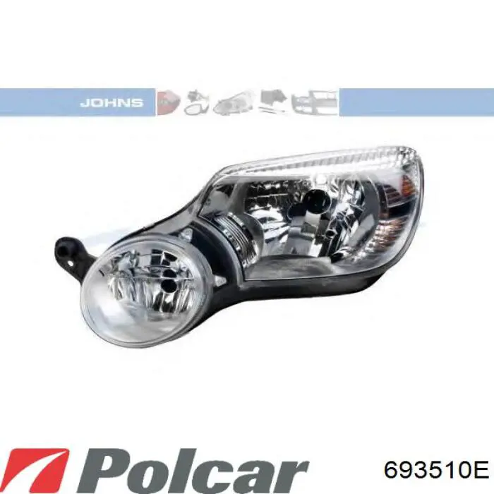 Фара передня права Polcar 693510E ціна, від 139.47 USD