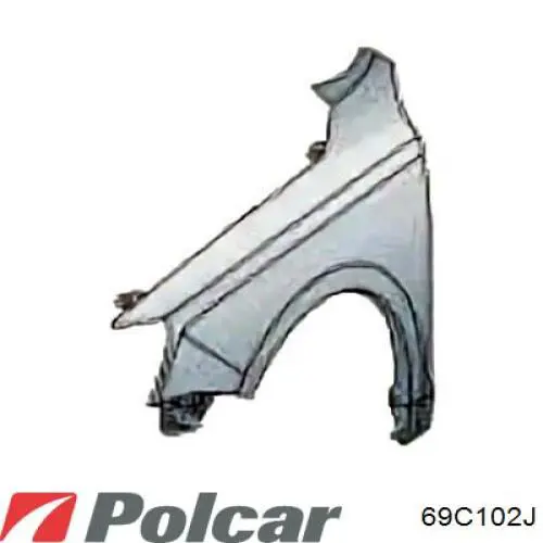 Крило переднє ліве 69C101 Polcar