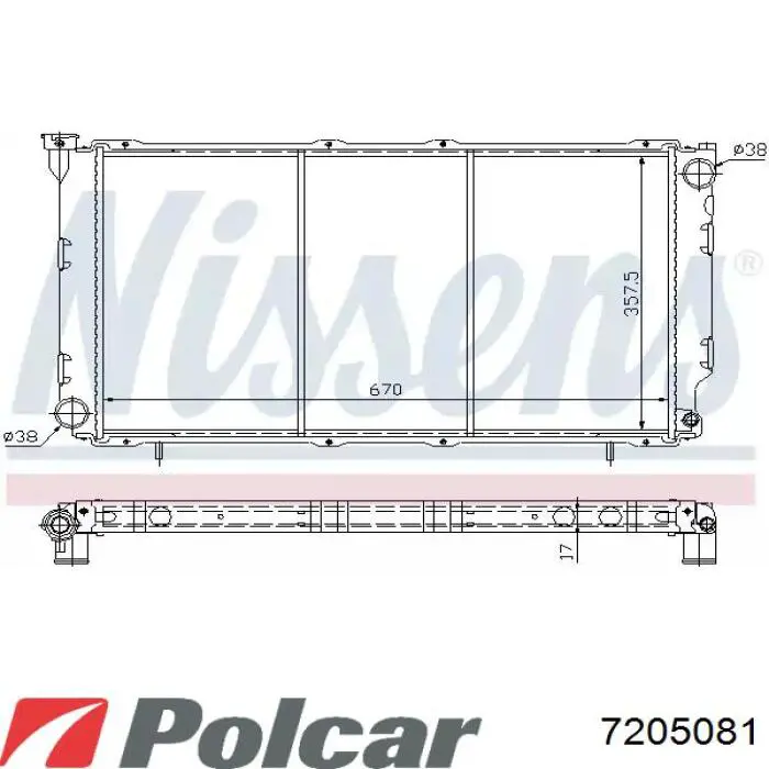 Радіатор 7205081 Polcar