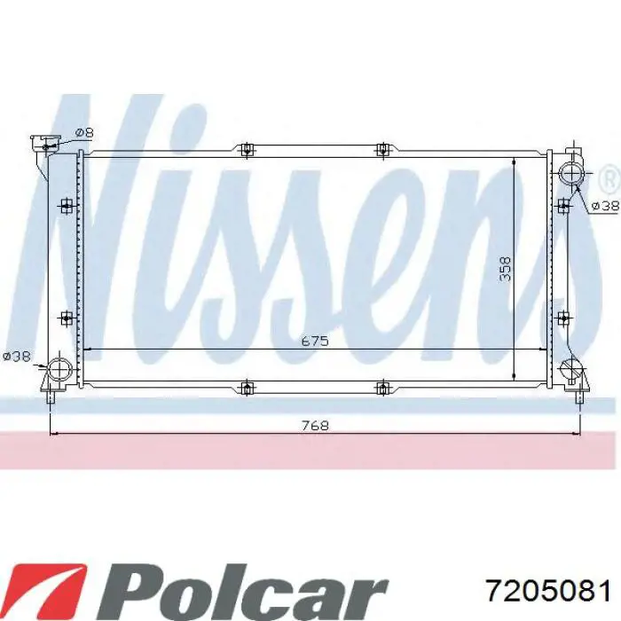 7205081 Polcar Радіатор охолодження двигуна