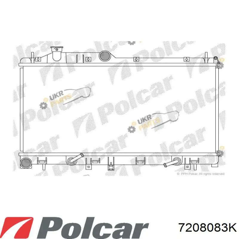 Радіатор охолодження двигуна 7208083K Polcar