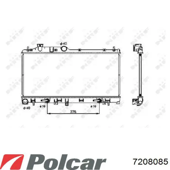 Радіатор 7208085 Polcar