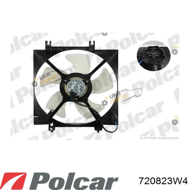 720823W4 Polcar Дифузор радіатора охолодження, в зборі з двигуном і крильчаткою