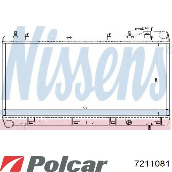 Радіатор 7211081 Polcar