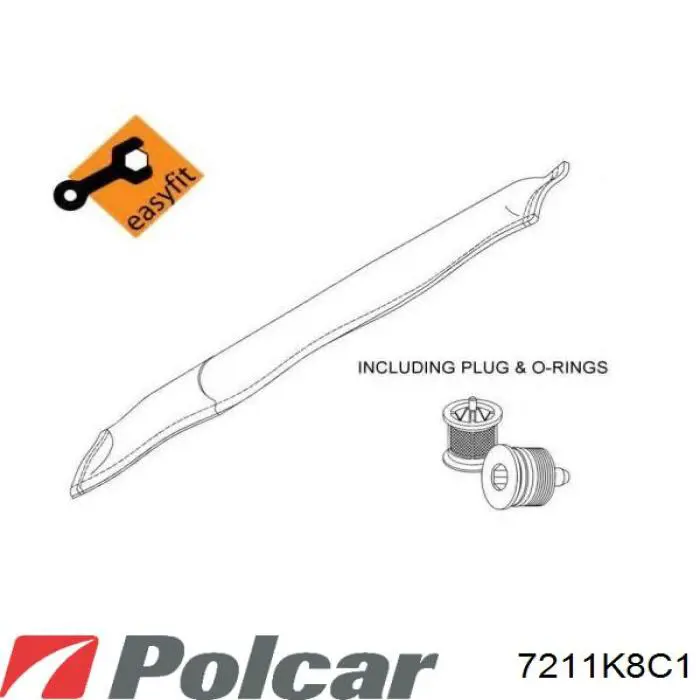 Конденсатор кондиціонера Polcar 7211K8C1 ціна, від 75.37 USD