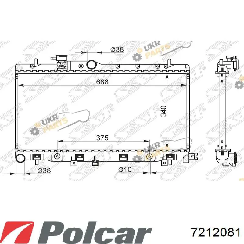 Радіатор 7212081 Polcar