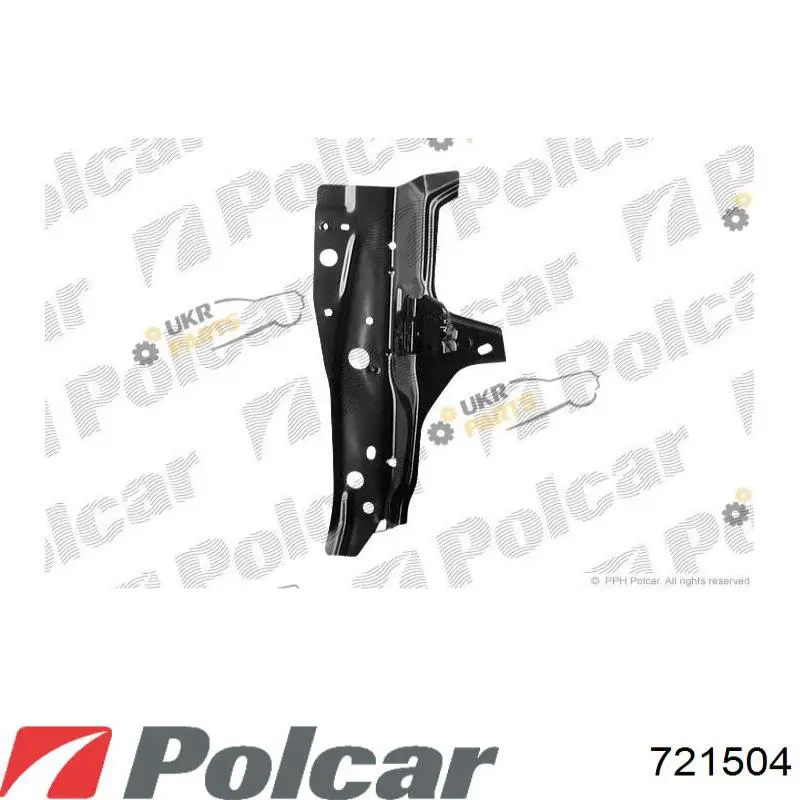 721504 Polcar супорт радіатора верхній/монтажна панель кріплення фар