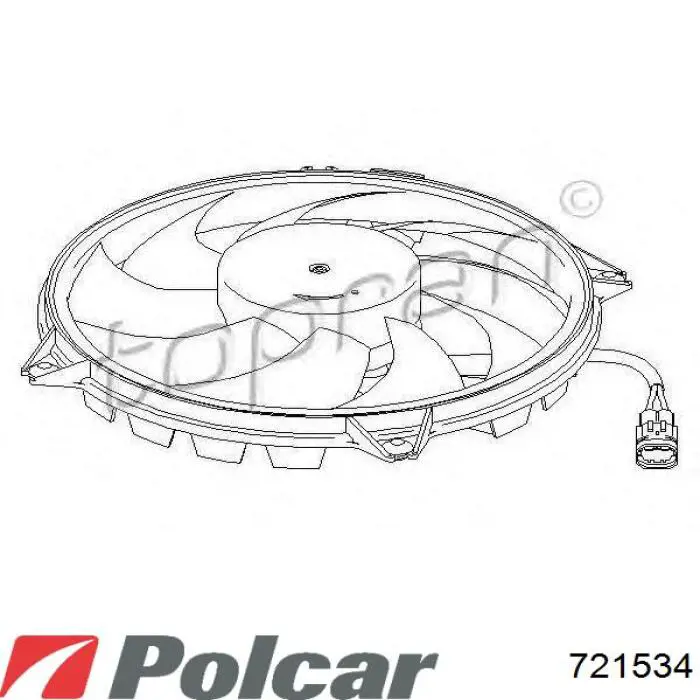 721534 Polcar Супорт радіатора нижній/монтажна панель кріплення фар